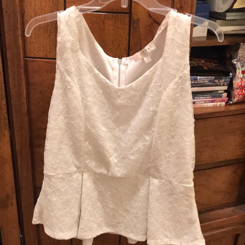 Lace Peplum Top